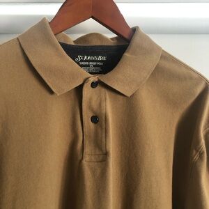 St. John's Bay Tan Long Sleeve Polo Shirt